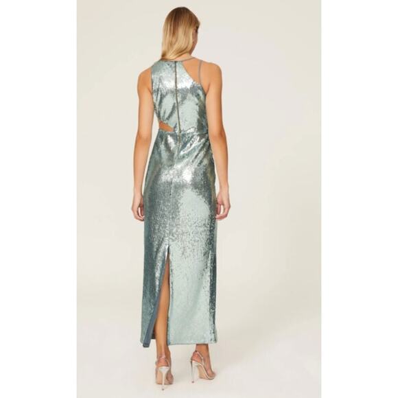 TOCCIN Blue Sequin Cut Out Gown - Picture 2 of 10